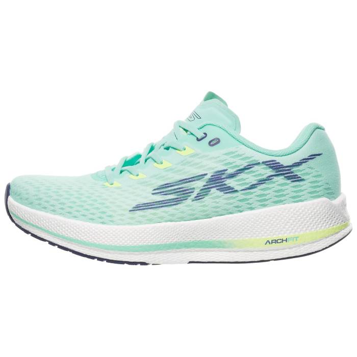 スケッチャーズ Skechers Performance 【 Skechers Gorun Razor 5 Women Aqua/Lime 】 スケッチャーズ レディース アクア 菩提樹