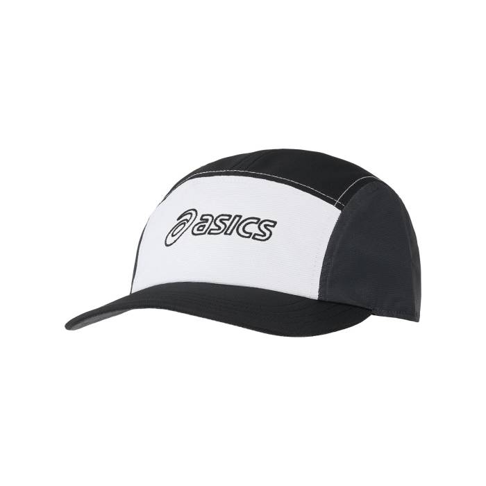 アシックス Asics 【 Performance Run 5 Panel Cap Unisex Black/Graphite/White 】 パフォーマンス ラン キャップ 帽子 ユニセックス 黒色 ブラック 白色 ホワイト