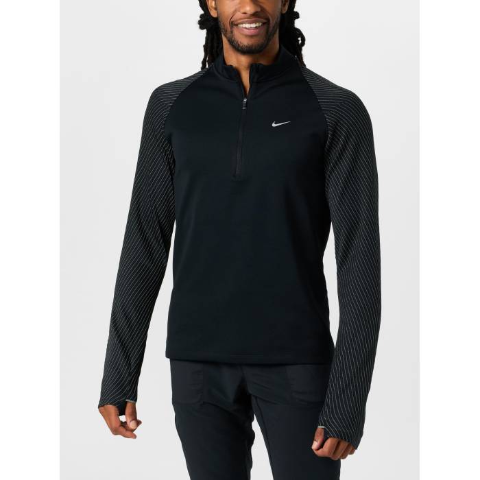 ナイキ Nike 【 Men\u0027s Dri-Fit Reflect Half Zip Men Black 】 メンズ 素っ気ない填まる 二分の一 メンズ 黒いこと 黒いこと