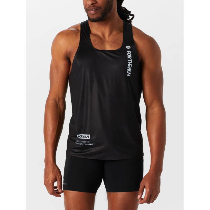 For The Run 【 Men\u0027s Harper Jet Singlet Men Black 】 メンズ Singlet シングレット メンズ 黒いこと 黒いこと