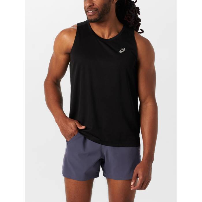 アシックス Asics 【 Men's Silver Singlet Men Performance Black 】 メンズ Silver 銀色・シルバー Singlet シングレット メンズ パフォーマンス 黒色 ブラック