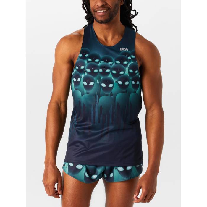 Boa 【 Men\u0027s Printed Singlet They\u0027re Here Men They\u0027re Here 】 メンズ Singlet シングレット メンズ