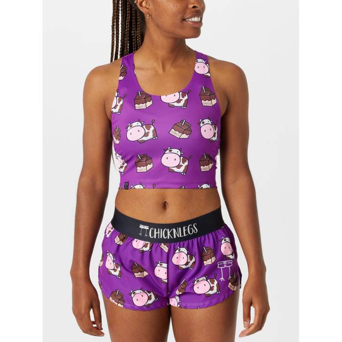 Chicknlegs 【 Women's Choccy Cows Crop Top Women Choccy Cows 】 レディース Crop クロップ レディース