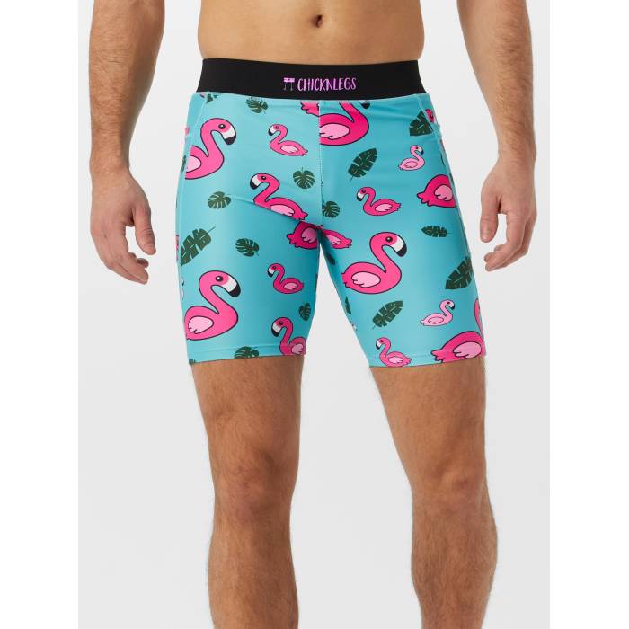 Chicknlegs 【 Men\u0027s Blue Flamingo 8\" Half Tight Men Blue Flamingo 】 メンズ 青み 青色 二分の一 メンズ 青み 青色"