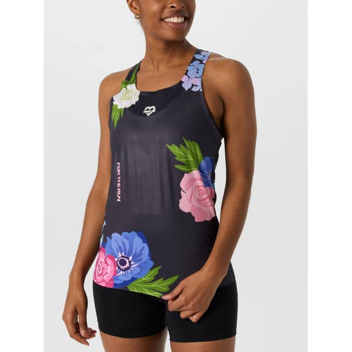 For The Run 【 Women's Harper Floral Singlet Women Floral 】 レディース Singlet シングレット レディース｜スニケス