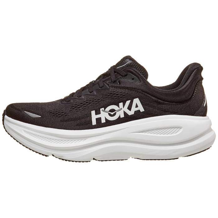 Hoka 【 Bondi 9 Men Black/White 】 メンズ 黒色 ブラック 白色 ホワイト