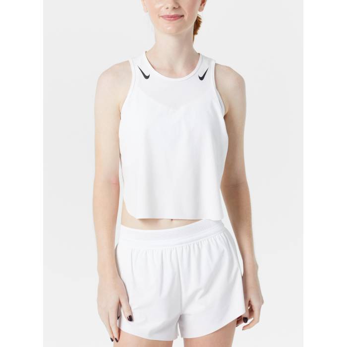 ナイキ Nike 【 Women's Aeroswift Dri-Fit Adv Crop Tank Women White 】 レディース ドライフィット Crop クロップ タンクトップ レディース 白色 ホワイト