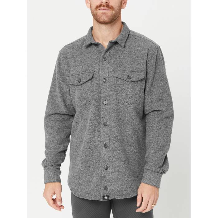 Rabbit 【 Men\u0027s High Country Long Sleeve Wool Top Men Charcoal 】 メンズ ご機嫌 カントリー Sleeve 捩り メンズ 濃灰色