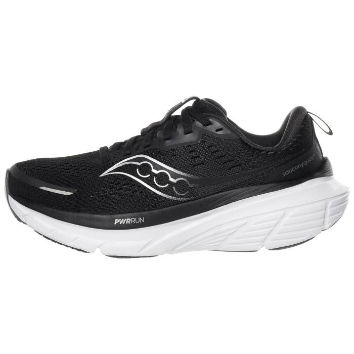 サッカニー Saucony 【 Guide 18 Women Black/White 】 レディース 黒色 ブラック 白色 ホワイト
