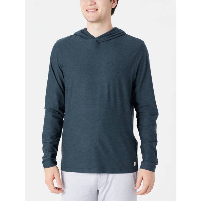 【★百貨店SALE★6/11十二時2時迄】Vuori 【 Men\u0027s Strato Tech Hoodie Navy Heather Men Navy Heather 】 メンズ テック フーディー パーカー 紺色 米国海軍 heather ギョリュウモドキ メンズ 紺色 米国海軍 heather ギョリュウモドキ