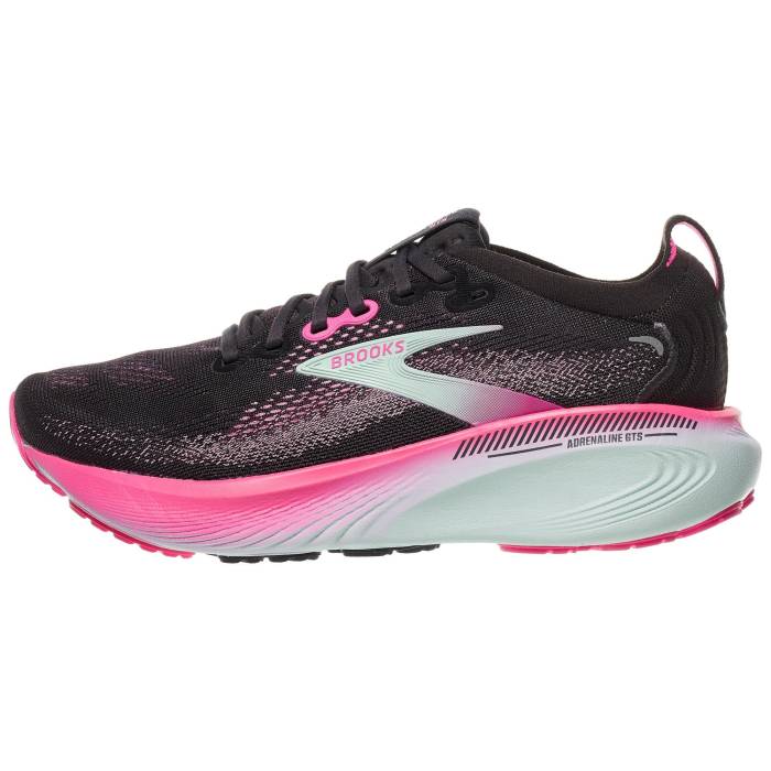 【★百貨店SALE★6/11十二時2時迄】ブルックス Brooks 【 Adrenaline Gts 25 Women Black/Cyber Pink 】 GTS レディース 黒いこと 黒いこと pink サクラ色