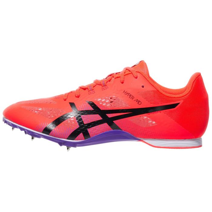 【★百貨店SALE★6/11真夜中2時迄】アシックス Asics 【 Hyper Md 8 Spikes Unisex Flash Red/Black 】 ユニ一発やる Red 赤・赤いこと 黒いこと 黒いこと