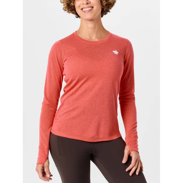 Rabbit 【 Women's Outrun Long Sleeve Women Hot Coral 】 レディース Sleeve スリーブ レディース