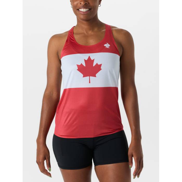 Rabbit 【 Women's Speedeez Canada Singlet Women Red/White 】 レディース Singlet シングレット レディース Red 赤・レッド 白色 ホワイト｜スニケス