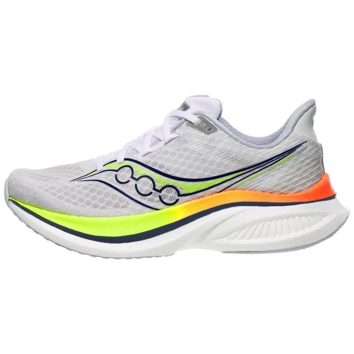 【★百貨店SALE★6/11真夜中2時迄】サッカニー Saucony 【 Endorphin Speed 5 Men White/Citron 】 Speed 機敏さ メンズ 白いこと 白いこと