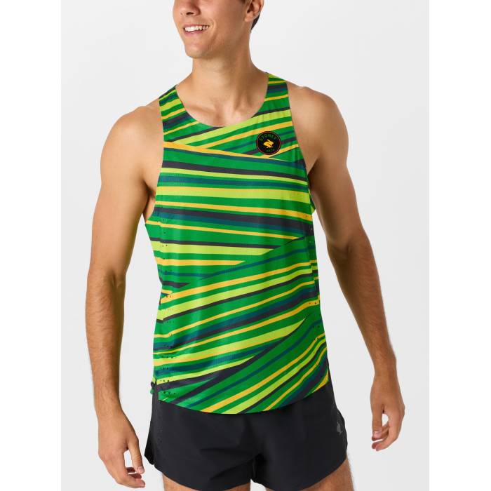 【★百貨店SALE★6/11十二時2時迄】Rabbit 【 Men\u0027s Go Time Singlet 2025 Sydney Men Lemon Chrome 】 メンズ 一時停止 Singlet シングレット メンズ