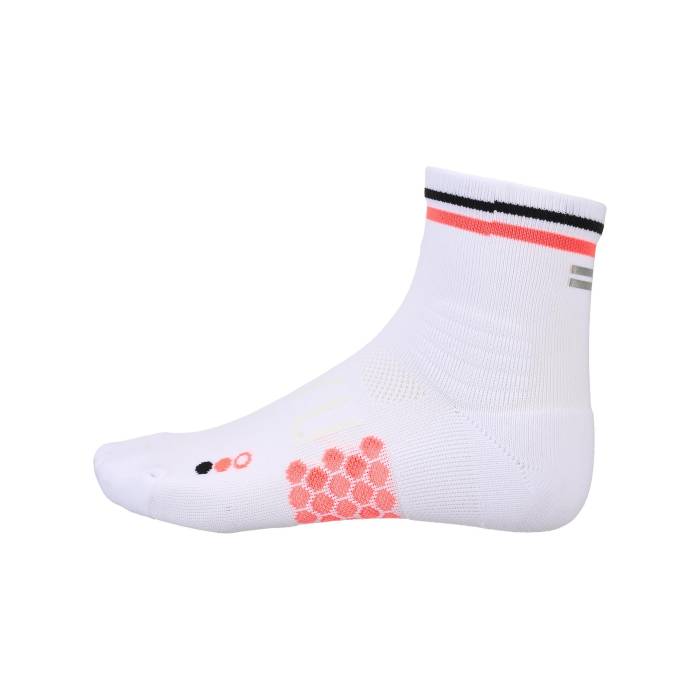 Shyu 【 Racing Quarter Crew Socks White/Scarlet/Black Unisex White 】 クルー ソックス・靴下 ユニセックス 白色 ホワイト