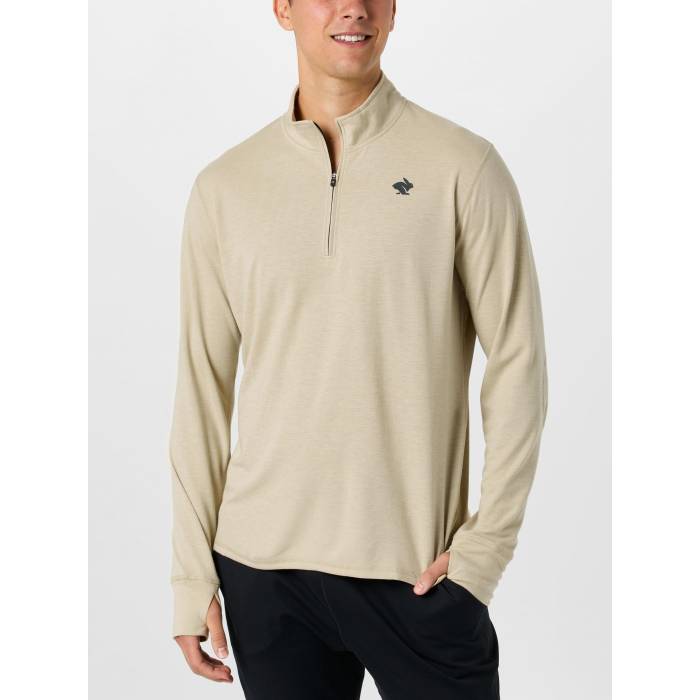 Rabbit 【 Men\u0027s Outrun Zip Long Sleeve Men Irish Cream 】 メンズ Sleeve 捩り メンズ 皮膚軟化剤