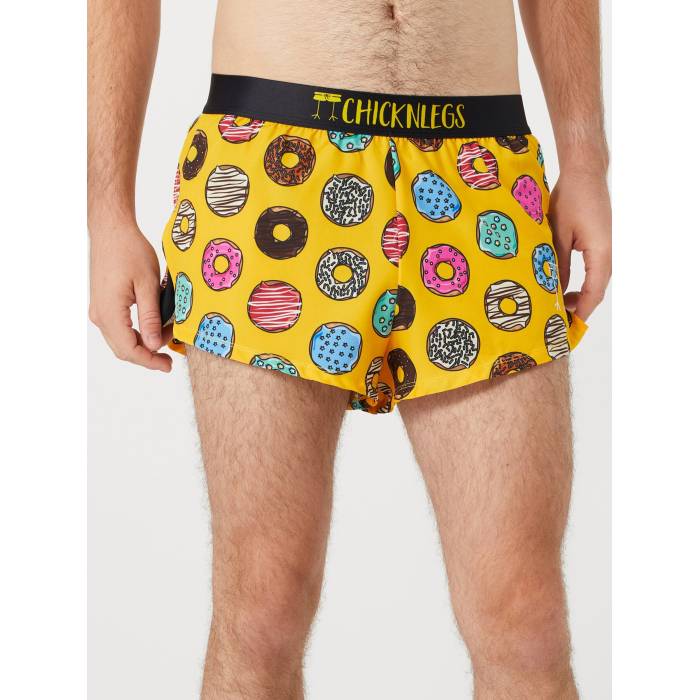 Chicknlegs 【 Men\u0027s Salty Donuts 2\" Split Shorts Men Donuts 】 メンズ さる股引き メンズ"