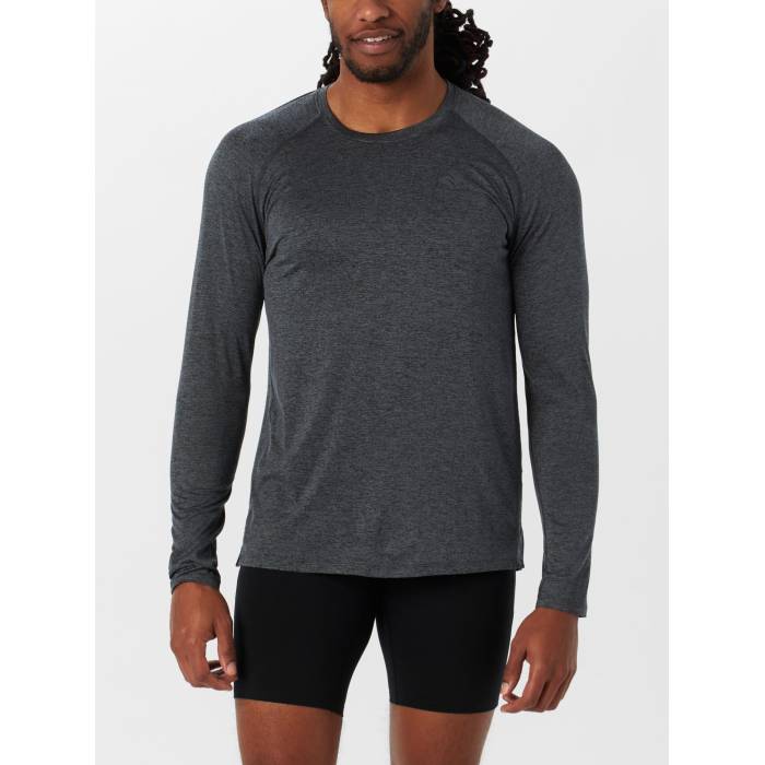 【★百貨店SALE★6/11十二時2時迄】Rabbit 【 Men\u0027s Ez Long Sleeve Tee Men Black Charcoal 】 メンズ Sleeve 捩り プルオーバー メンズ 黒いこと 黒いこと 濃灰色