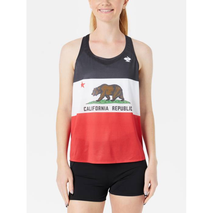 Rabbit 【 Women's Speedeez Singlet California Women Red/White/Black 】 レディース Singlet シングレット カリフォルニア レディース Red 赤・レッド 白色 ホワイト 黒色 ブラック
