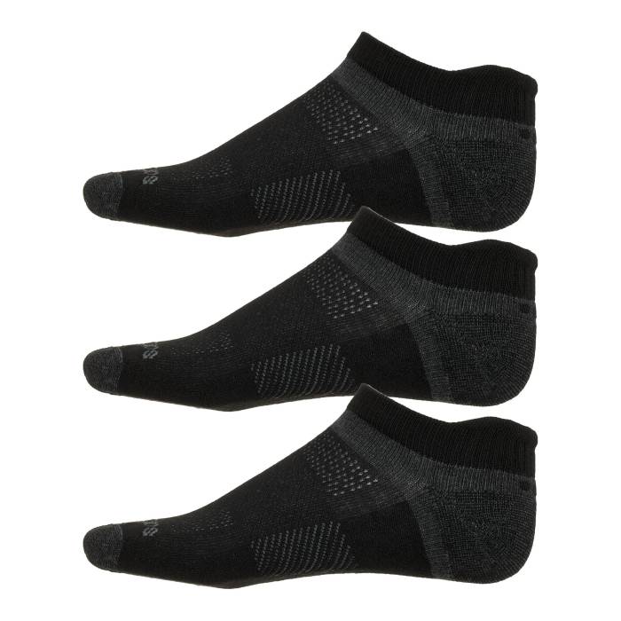 サッカニー Saucony 【 Inferno Cushion No Show Socks 3-Pack Black Unisex Black 】 インフェルノ ソックス・靴下 3個入 黒色 ブラック ユニセックス 黒色 ブラック
