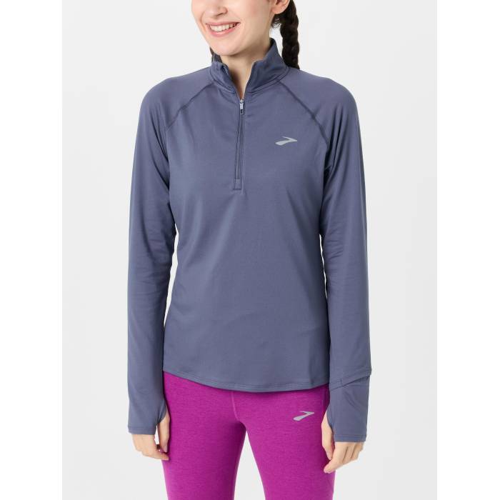 ブルックス Brooks 【 Women's Dash 1/2 Zip 3.0 Women Nightshadow 】 レディース レディース