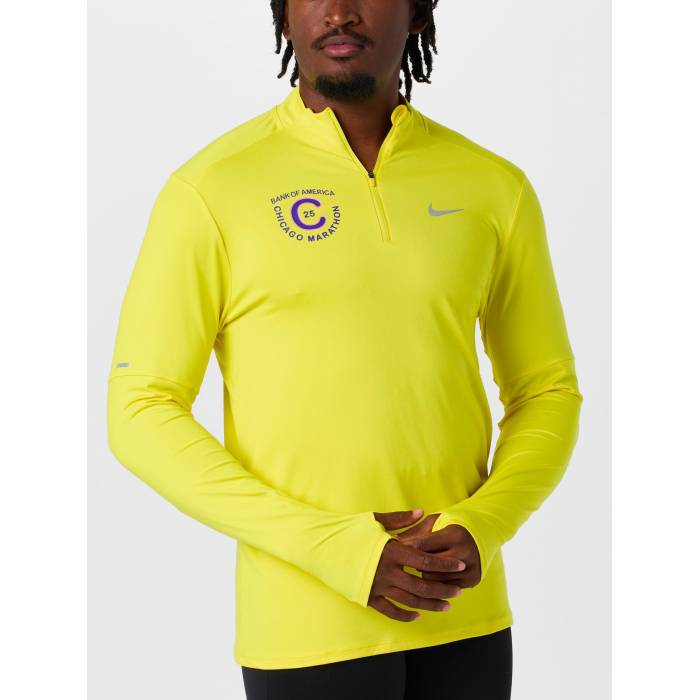 【★百貨店SALE★6/11十二時2時迄】ナイキ Nike 【 Men\u0027s Chicago Marathon 2025 Element Half Zip Men Lightening 】 メンズ 風の強い町 化学元素 二分の一 メンズ