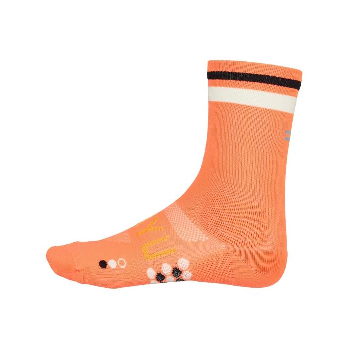 Shyu 【 Racing Crew Socks Mango/Cream/Black Unisex Orange 】 クルー ソックス・靴下 ユニセックス orange 橙・オレンジ