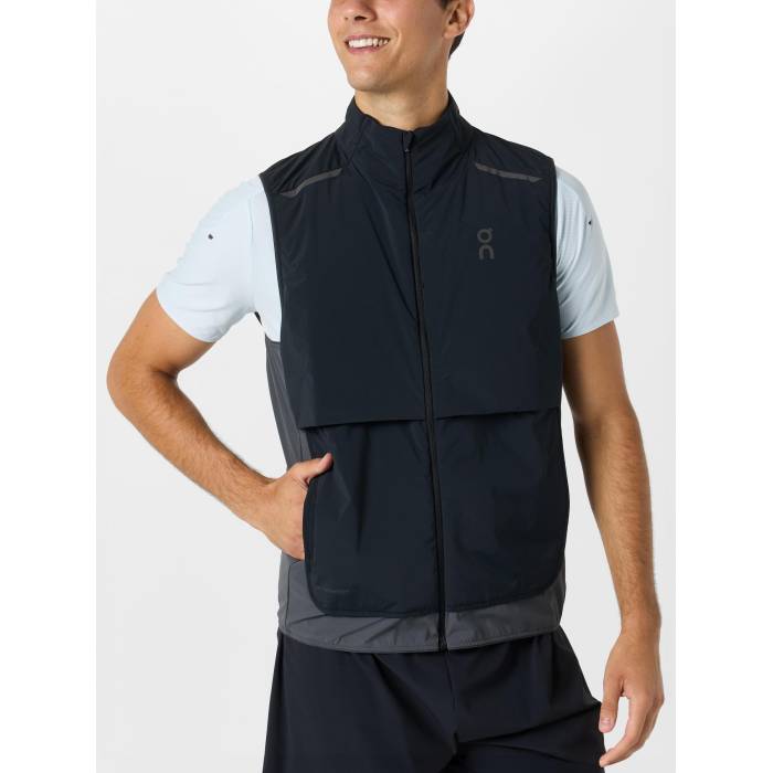 オン On 【 Men\u0027s Weather Vest Men Black 】 メンズ より良い メンズ 黒いこと 黒いこと