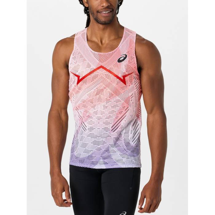 【★百貨店SALE★6/11十二時2時迄】アシックス Asics 【 Men\u0027s Metaspeed Singlet Men Flash Red 】 メンズ Singlet シングレット メンズ Red 赤・赤いこと