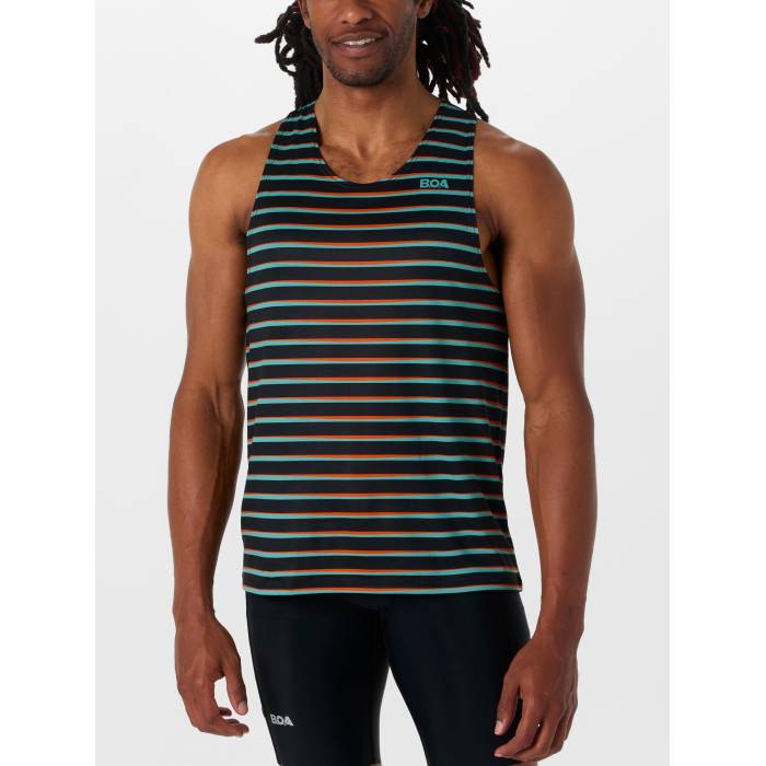 Boa 【 Men\u0027s Vapor Lite Singlet Custom. Stripe Men Custom Stripe 】 メンズ 点火装置 Singlet シングレット Stripe 縞模様 メンズ Stripe 縞模様