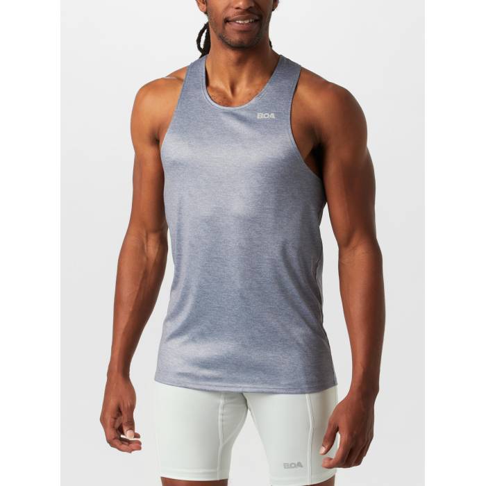 Boa 【 Men's Printed Singlet Heather Grey Men Heather Grey 】 メンズ Singlet シングレット heather ヘザー 灰色 グレー メンズ heather ヘザー 灰色 グレー