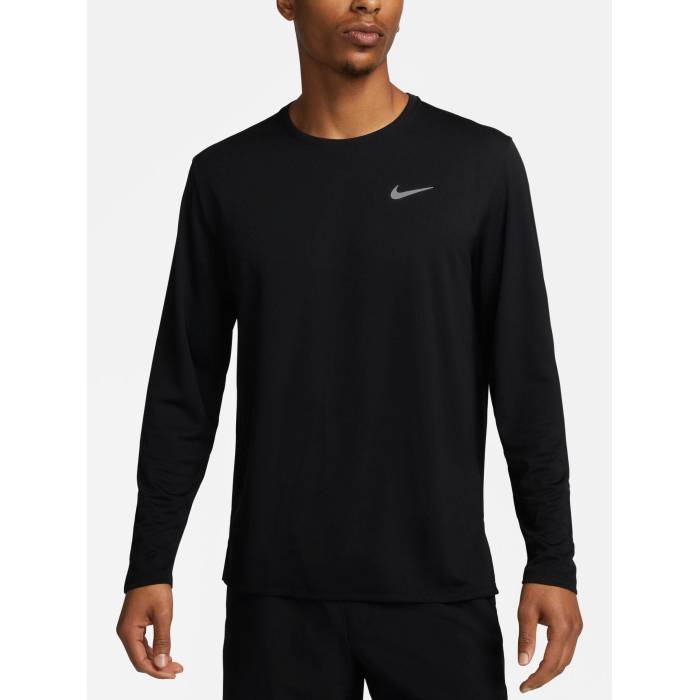 【★百貨店SALE★6/11十二時2時迄】ナイキ Nike 【 Men\u0027s Dri-Fit Uv Miler Top Long Sleeve Men Black 】 メンズ 素っ気ない填まる Sleeve 捩り メンズ 黒いこと 黒いこと