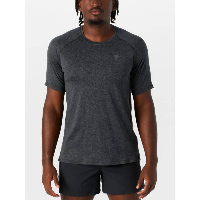 【★百貨店SALE★6/11十二時2時迄】Rabbit 【 Men\u0027s Ez Short Sleeve Tee Men Black Heather 】 メンズ Sleeve 捩り プルオーバー メンズ 黒いこと 黒いこと heather ギョリュウモドキ