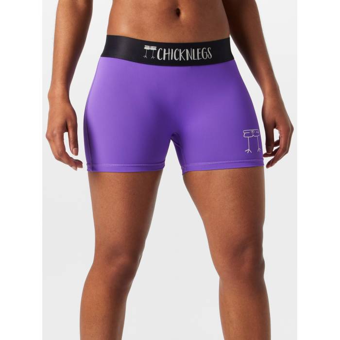 Chicknlegs 【 Women's Purple 3" Compression Shorts Women Purple 】 レディース Purple 紫・パープル コンプレッション ショーツ レディース Purple 紫・パープル|スニケス