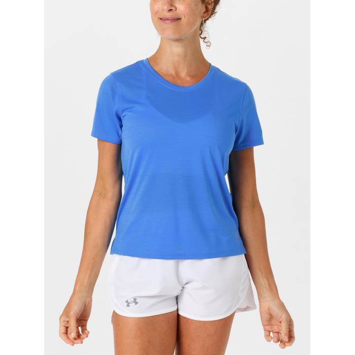 アンダーアーマー Under Armour 【 Women's Launch Short Sleeve Women Blue Atlantis 】 レディース Sleeve スリーブ レディース 青色 ブルー