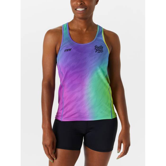 Rnnr 【 Women's All Out Singlet Aura Women Aura Print 】 レディース Singlet シングレット オーラ レディース オーラ