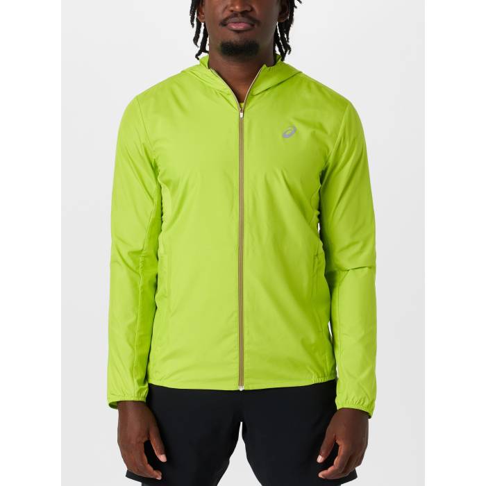 【★百貨店SALE★6/11十二時2時迄】アシックス Asics 【 Men\u0027s Silver Jacket Men Neon Lime 】 メンズ Silver しろがね色・しろがね色 Jacket 上衣 メンズ 菩提樹