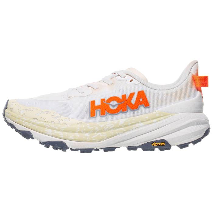 Hoka 【 Speedgoat 6 Men White/Neon Tangerine 】 メンズ 白色 ホワイト
