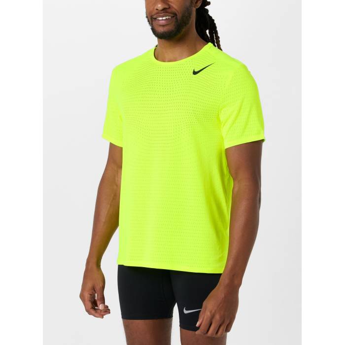 【★百貨店SALE★6/11真夜中2時迄】ナイキ Nike 【 Men\u0027s Dri-Fit Adv Aeroswift Short Sleeve Men Volt 】 メンズ 素っ気ない相応う Sleeve 衣袂 メンズ