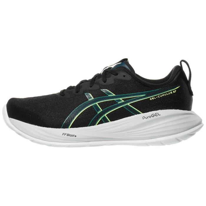 【★百貨店SALE★6/11十二時2時迄】アシックス Asics 【 Gel Cumulus 27 Men Black/Lucid Yellow 】 メンズ 黒いこと 黒いこと yellow 黄味がかった・黄色
