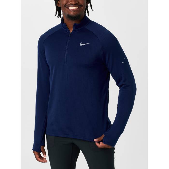 ナイキ Nike 【 Men\u0027s Therma-Fit Rpl Winterized Stride Half Zip Men Blue Void 】 メンズ 二分の一 メンズ 青み 青色
