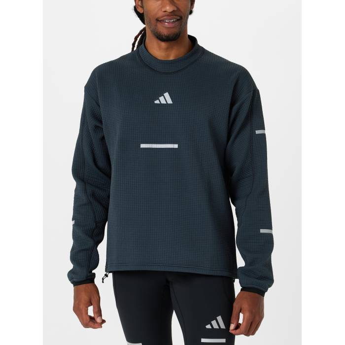 アディダス Adidas 【 Men\u0027s Adi365 Running Climawarm Crewneck Men Black 】 メンズ メンズ 黒いこと 黒いこと