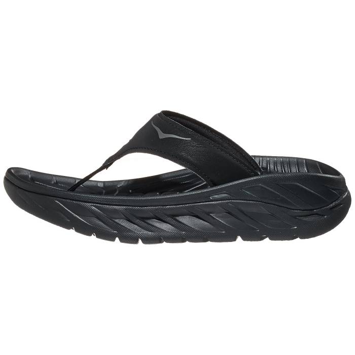Hoka 【 Ora Recovery Flip Women Black/Gull Gray 】 レディース 黒色 ブラック gray 灰色・グレー・グレイ|スニケス