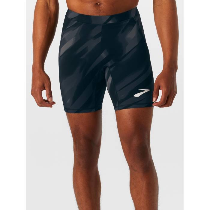【★百貨店SALE★6/11十二時2時迄】ブルックス Brooks 【 Men\u0027s Elite Black Zag 8\" Short Tight Men Black Zag 】 メンズ エリート 黒いこと 黒いこと メンズ 黒いこと 黒いこと"