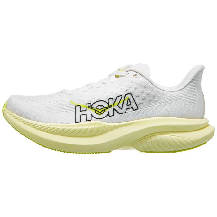 Hoka 【 Mach 6 Women White/Neon Hoka Citrus 】 レディース 白いこと 白いこと