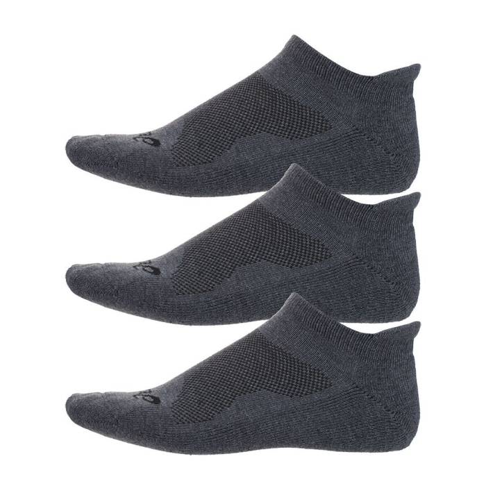 アシックス Asics 【 Cushion Low Cut Socks 3-Pack Grey Heather Unisex Grey 】 ソックス・靴下 3個入 灰色 グレー heather ヘザー ユニセックス 灰色 グレー