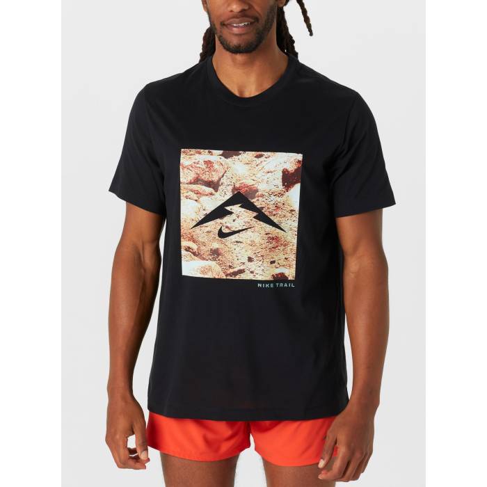 ナイキ Nike 【 Men's Dri-Fit Trail Energy Short Sleeve Tee Men Black 】 メンズ ドライフィット エナジー Sleeve スリーブ Tシャツ メンズ 黒色 ブラック