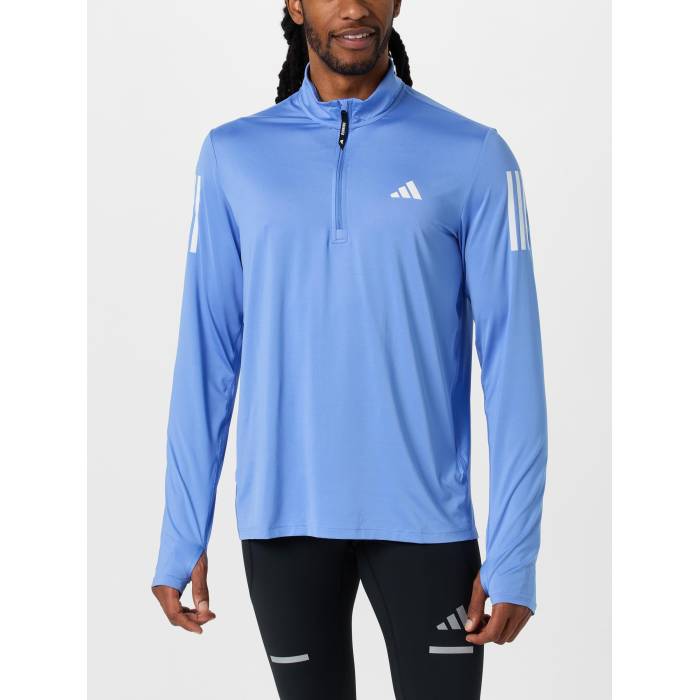 アディダス Adidas 【 Men\u0027s Own The Run Base Half Zip Men Blue Fusion 】 メンズ 幽客 二分の一 メンズ 青み 青色 Fusion 核融合反応